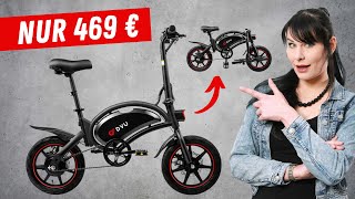 Mini E-Bike 469,- € 💥 Weltweit kleinstes Camping E Bike 2024 DYU D3F Testbericht | Sandra Kapella