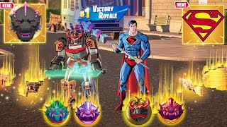 MEGAZORD +  SUPERMAN  MYTHIC ABILITY vs 3 NEW MEDALLIONS &amp; MYTHIC’S CHALLENGE! (Fortnite Ch6 S4)