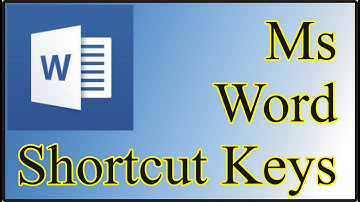 MS Word Shortcut Keys || Part 1