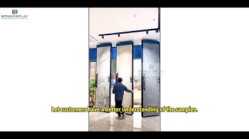 Three-sided rotating display stand