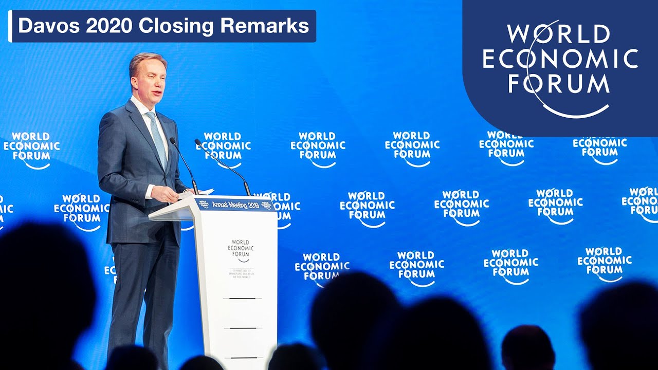 Closing remarks. Всемирный экономический форум 2020. Давос 2020. Давос январь 2020. Davos 2020 ai Future.