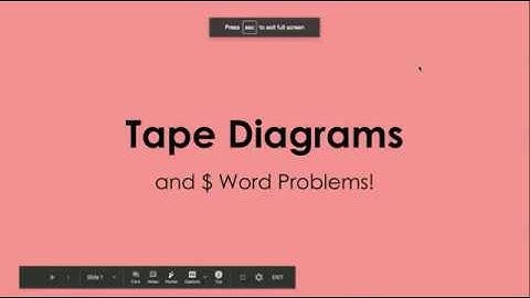 Tape Diagrams and $ Word Problems