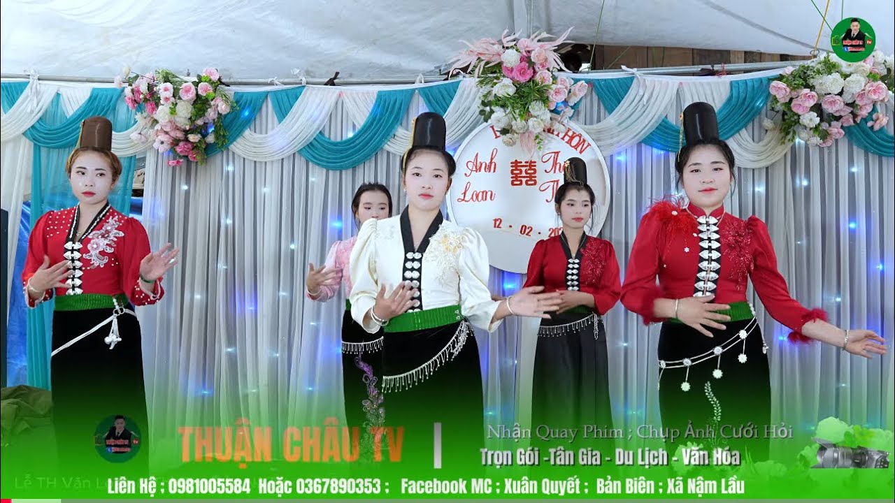 Đội múa gia đình mừng lễ thành hôn anh loan & thị thu bản nà há 