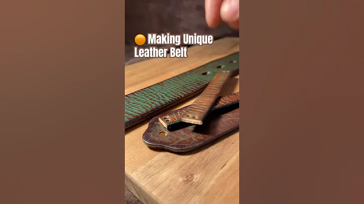 🪀 Handmade Leather Belt with Brass Buckle | Brown & Emerald Patina | Artisan Craftsmanship