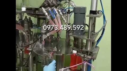 MÁY CHIẾT RÓT VÀ ĐÓNG NẮP CHAI TỰ ĐỘNG QUY MÔ NHỎ