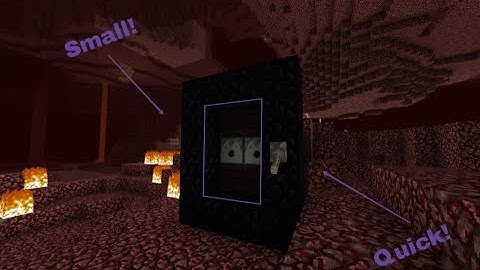 ✅ - Small One Lever Toggleable Nether Portal - 1.13 MCPE