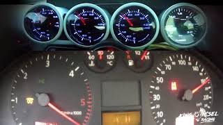 New 2.5tdi tri-turbo setup boost/lambda/speedo run. 60-160 / 100-200 kmh