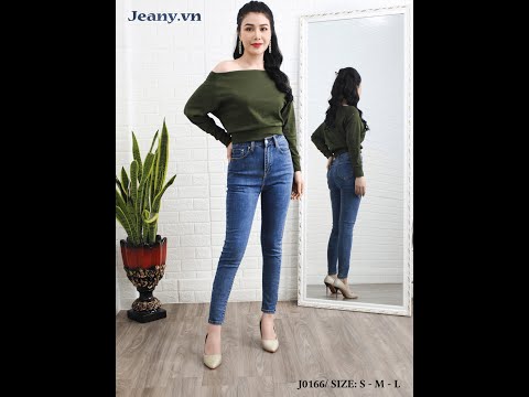 Quần jean nữ lưng cao ôm skinny J0166 | Jeany.vn | quần jean cạp cao nữ