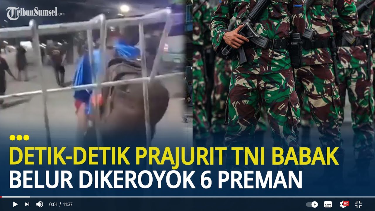 Detik-detik Prajurit TNI Babak Belur Dikeroyok 6 Preman di Terminal Arjosari Malang