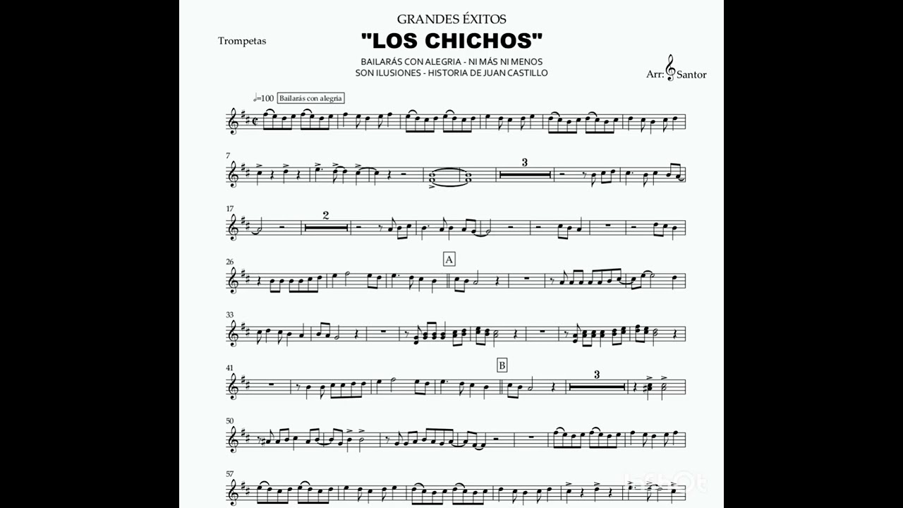 PARTITURAS CHARANGA / LOS CHICHOS Medley 
