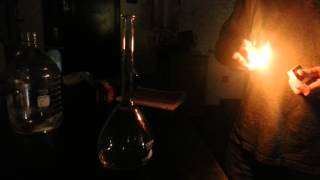 Trimethyl borate igniting in a volumetric flask