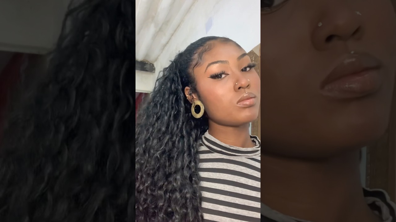 Colocando rabo de cavalo com lace 💖#lacewigs #hairstyle #penteados