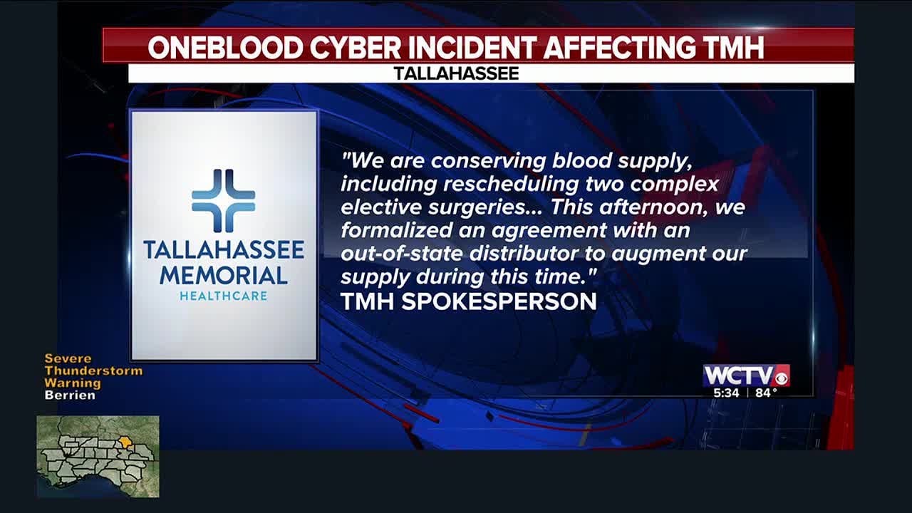 TMH ‘taking steps to minimize’ impact of OneBlood ransomware event