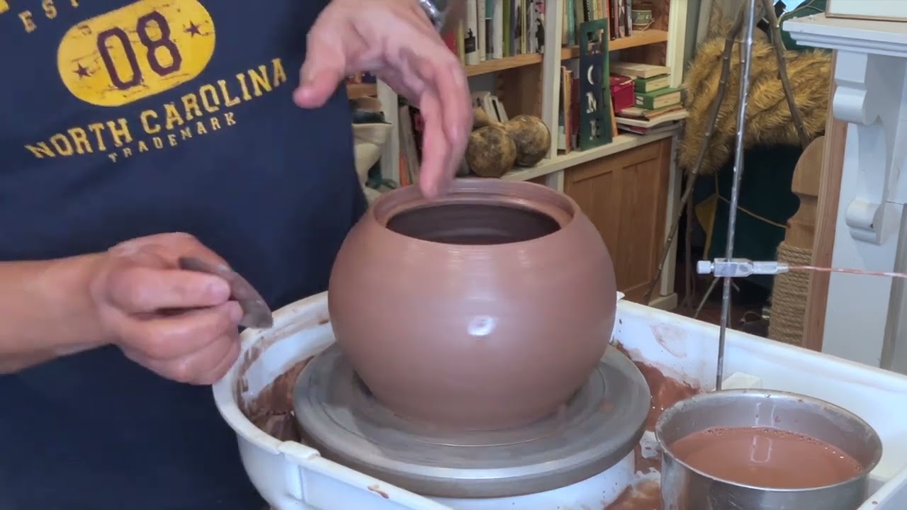 Wheel Throwing Flat lid  knob and flange