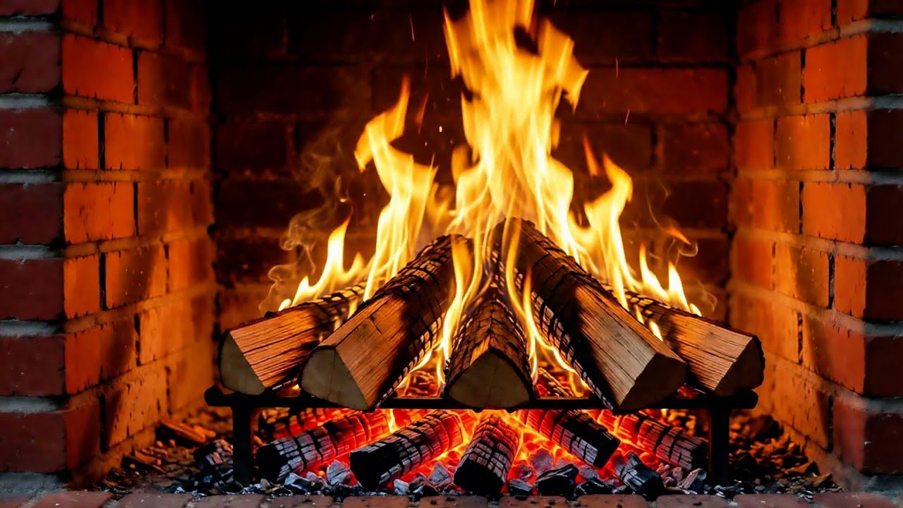 Fall Asleep in 5 Minutes 🔥Cozy Fireplace in Cabin | Crackling Fire Sounds | Black Screen