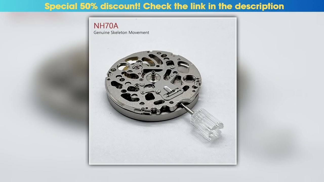Japan Genuine NH70 NH70A Mechanical Movement 24 Jewels Skeleton Mechanism Modification Automatic