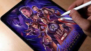 Drawing Avengers Endgame Poster - iPad Pro and Procreate