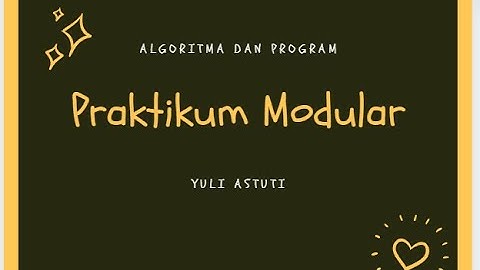 Praktikum Modular (Fungsi)