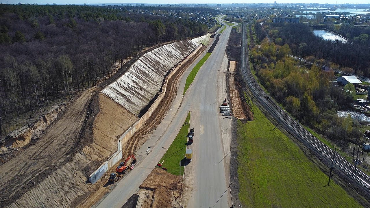 Строительство дублёра Горьковского шоссе в Казани | Дорога от ул ...