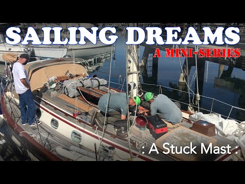 Freeing A Stuck Mast on a 1981 Panda 40 at Seaview Boatyard in Seattle, Washington