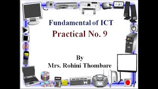 Practical no 9 | Fundamental of ICT | How to open create and save Excel Spreadsheet