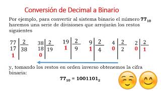 decimales a binarios y binarios a decimal