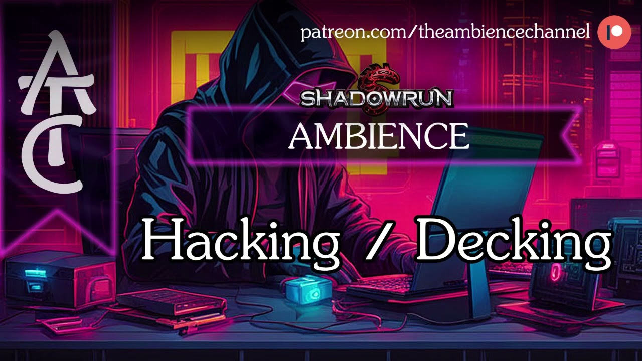 RPG | Shadowrun Ambience - Hacking / Decking (keyboard, computer noises) 