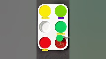 Feeling the Color Change : Medium Yellow + Monastral Green + Brilliant Red #asmr #mix #colors