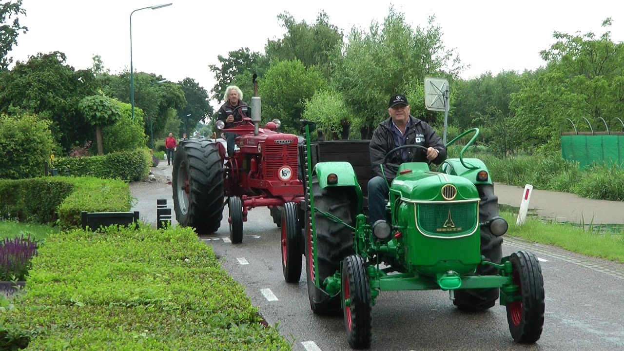 Oldtimers tractoren oude trekkers toertocht Lopik 15-06-2019 - YouTube