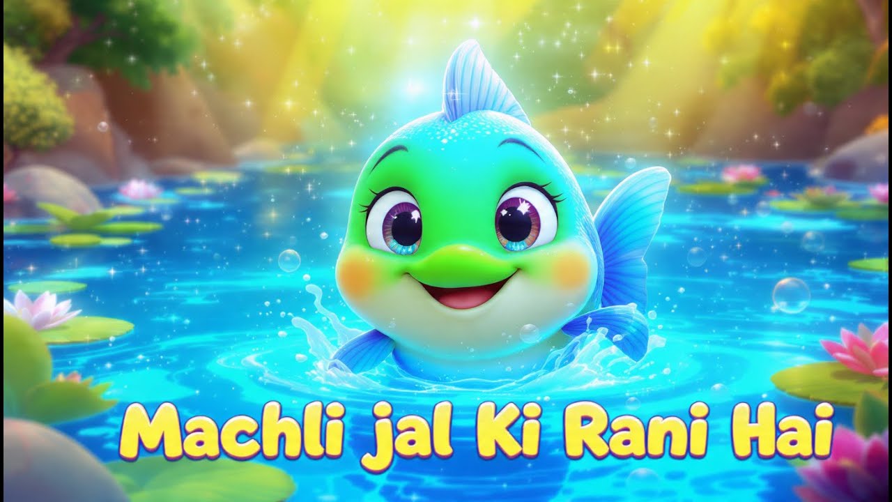 Cute Fish Song 🐟 | Machli Jal Ki Rani Hai | Kids Animation Poem
