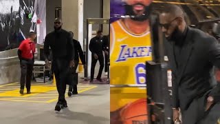 LEBRON JAMES DRESSED JN ALL BLACK FOR THE NBA SEASON OPENER AGAINST THE WARRIORS