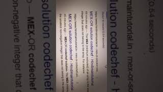 Details MEX-OR solution codechef Guide