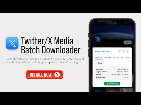 Twitter/X Media Batch Downloader video preview 2