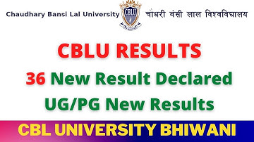 Cblu New Result UG/PG 1st Semester || BA BSC BCOM MA MSC MCOM MBA Results #result #cblu
