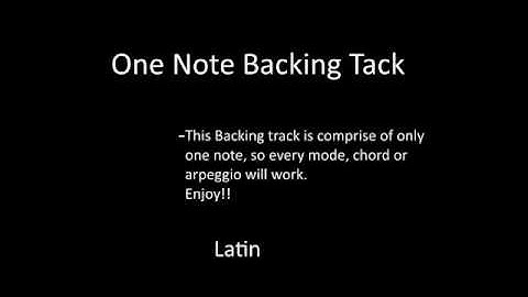 One Note Backing Track in Eb (Latin)