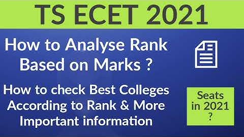 TS ECET 2021 Ranking Analysis | Best Colleges | Previous Data Sheet