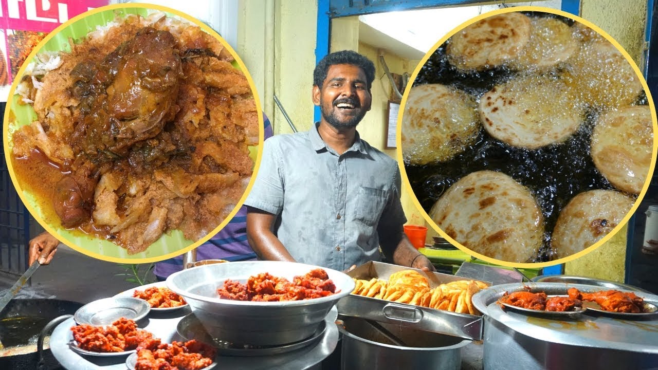 தூத்துக்குடி பொறிச்ச செட் பரோட்டா - With Chicken And Mutton chukka - Yummy 🤤- Vadapalani