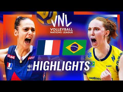 France 🇫🇷 vs. Brazil 🇧🇷 - Highlights | Week 2 | Women's VNL 2026
