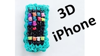 Rainbow Loom: 3D iPhone / iPod Charm design // How to Make with loom bands