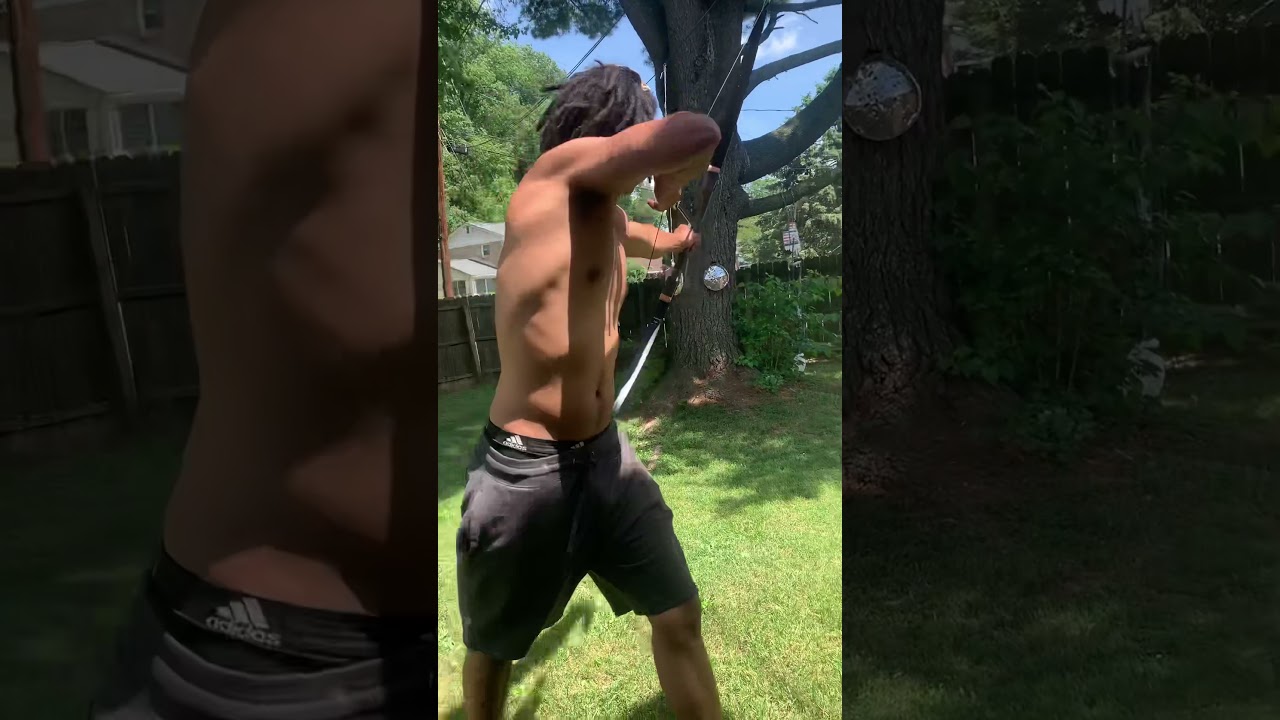 50 lbs Recurve Bow vs Metal Pan 