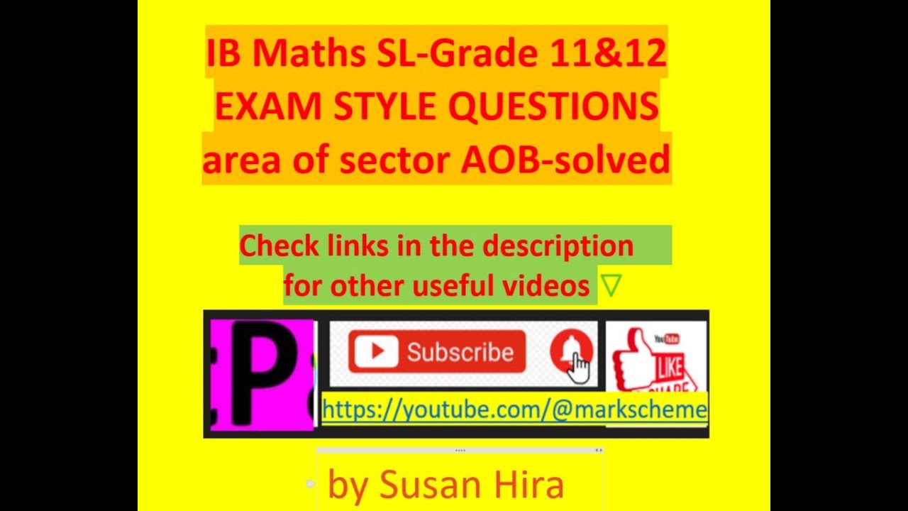 IB Math-SL-the area of sector AOB trigONOMETRY equations-Gr 11&12 ...