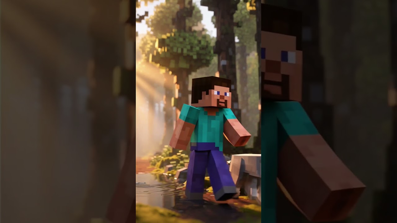 Steve Walking with His Pet in Minecraft 🐕 | Cute Short Story 