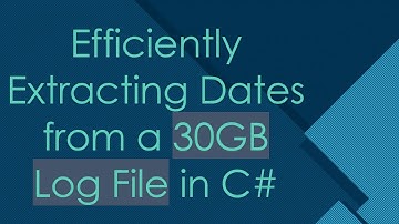 Efficiently Extracting Dates from a 30GB Log File in C#