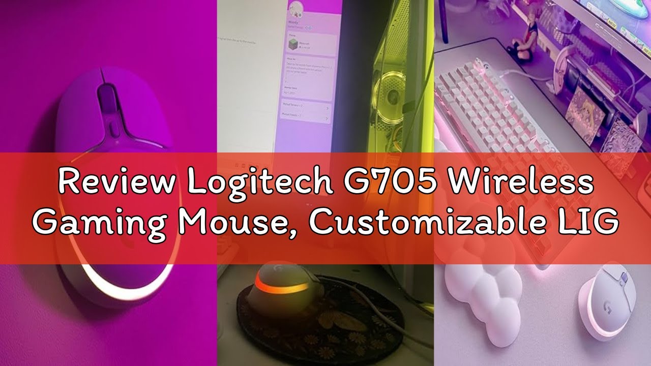 Review Logitech G705 Wireless Gaming Mouse, Customizable LIGHTSYNC RGB Lighting, Lightspeed Wireless