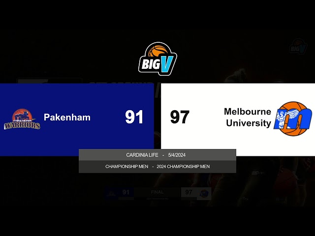 BigV Champ Men - Pakenham vs Melbourne University - Round 7