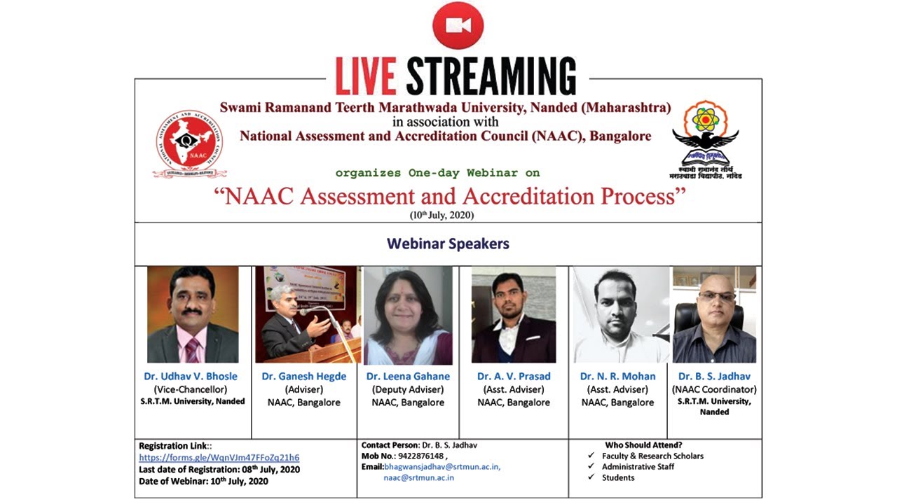 One-day Webinar on“NAAC Assessment and Accreditation Process" - YouTube