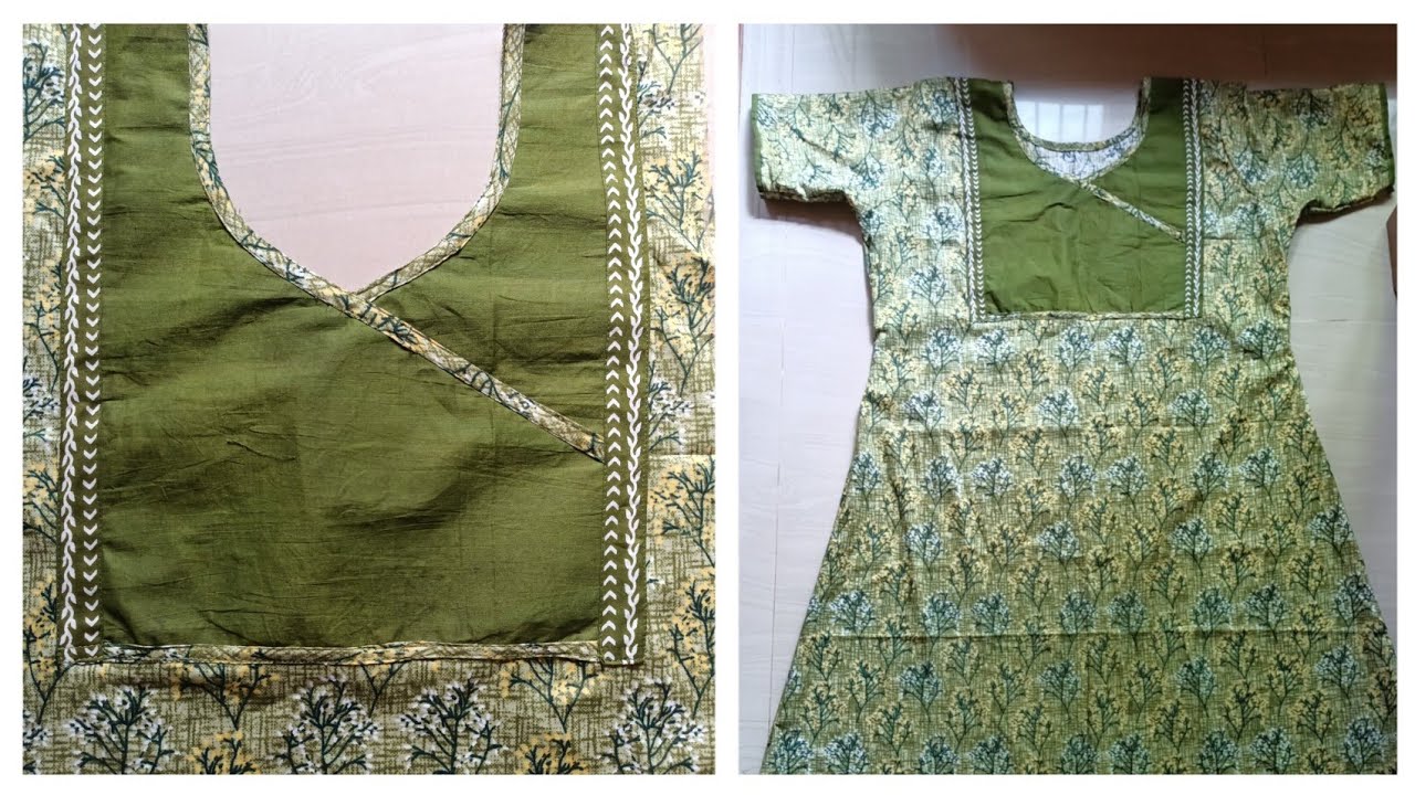 Angrakha style nighty cutting and stitchingഒരടിപൊളി നെറ്റി സ്റ്റിച്ച്