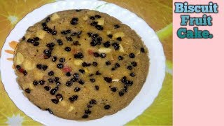 Biscuit Fruit Cake II Biscuit Cake in pressure cooker II
