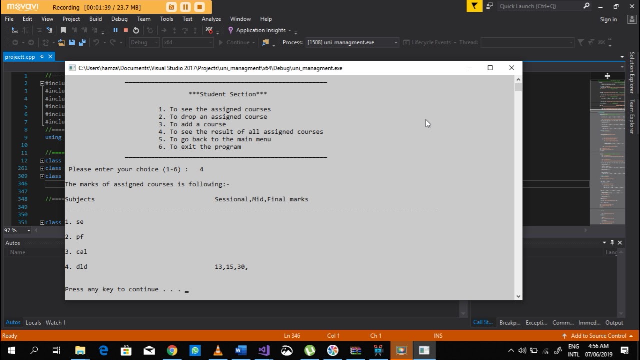 University Management System/ Course Management System(CMS) - C++ ...