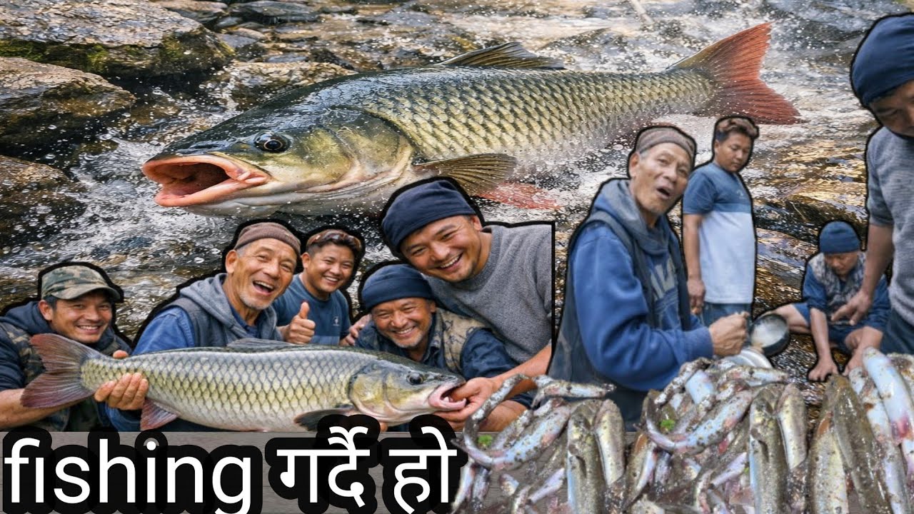 fishing picnic माछा मार्दै असला माछा